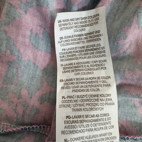 Boden Lola Wrap Jersey Dress Pink Navy Blue Floral Size 12P - Picture 12 of 13